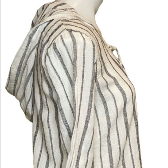 Billabong NWOT striped gauze cotton long sleeve hooded top size S - Picture 16 of 16